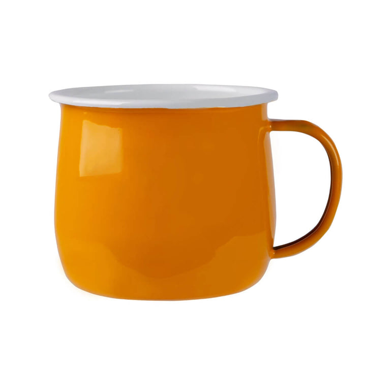 Mustard Yellow Enamel Belly Mug