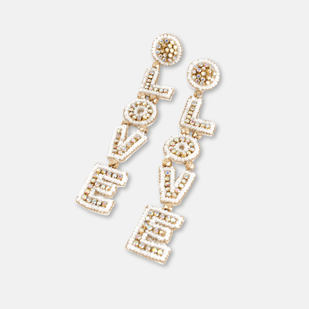 Love Drop Beaded Earrings