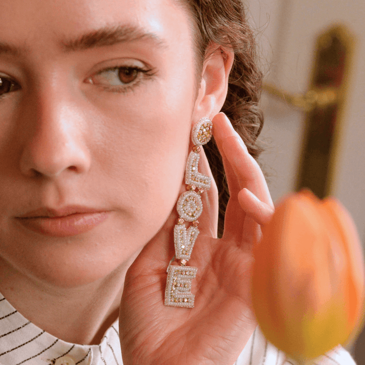 Love Drop Beaded Earrings