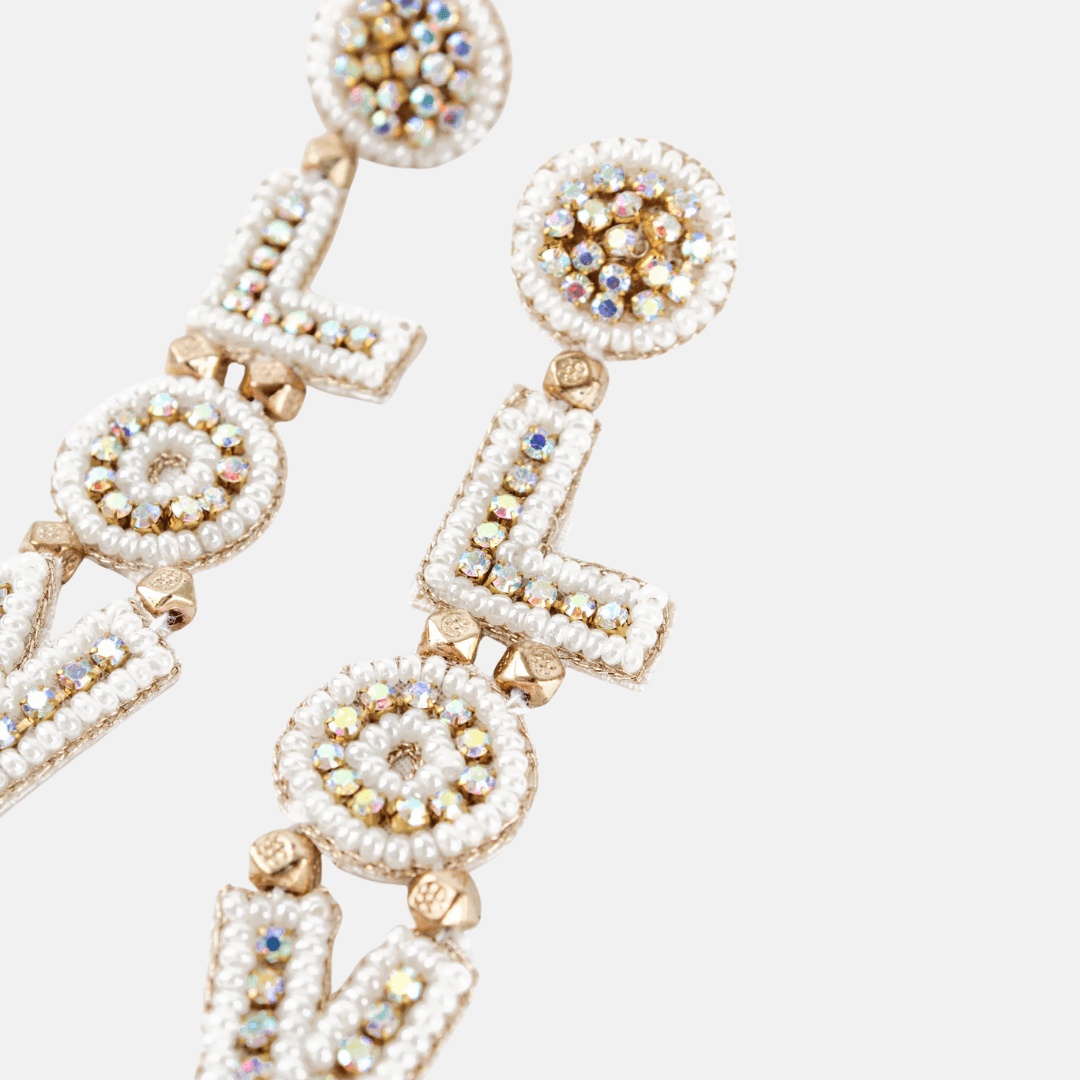 Love Drop Beaded Earrings