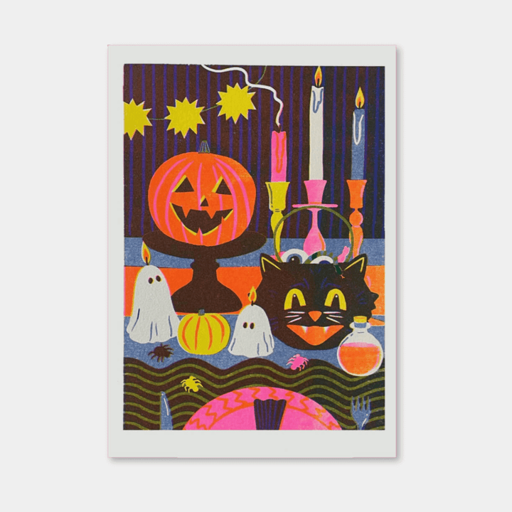 Mini Halloween Riso Art Print