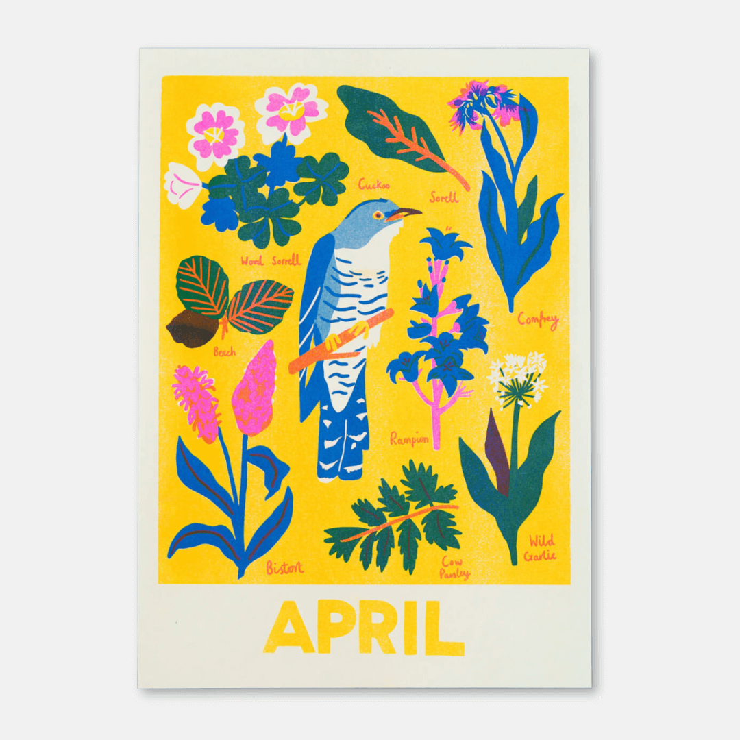 April Foraging Riso Print