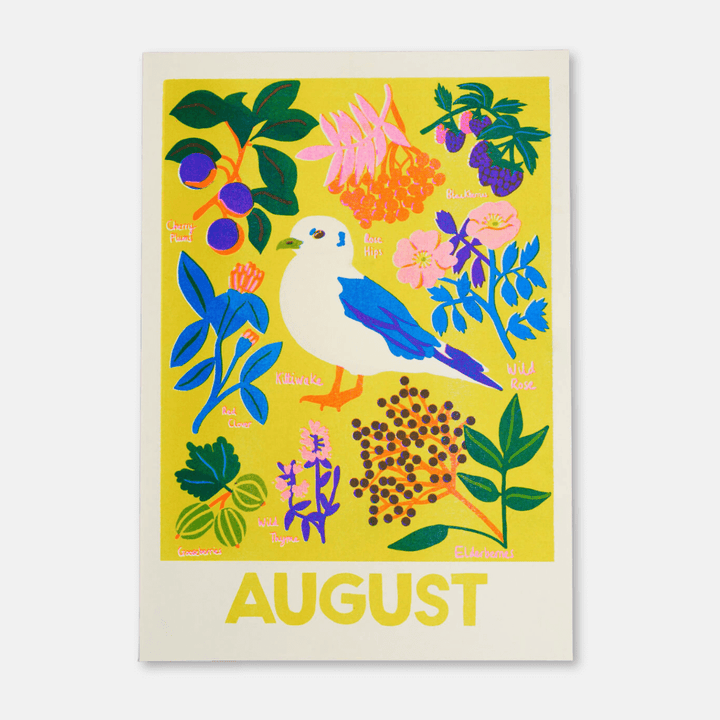 August Foraging Riso Print