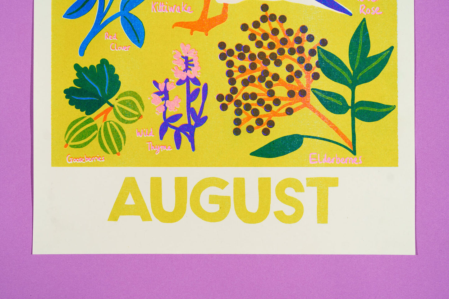 August Foraging Riso Print
