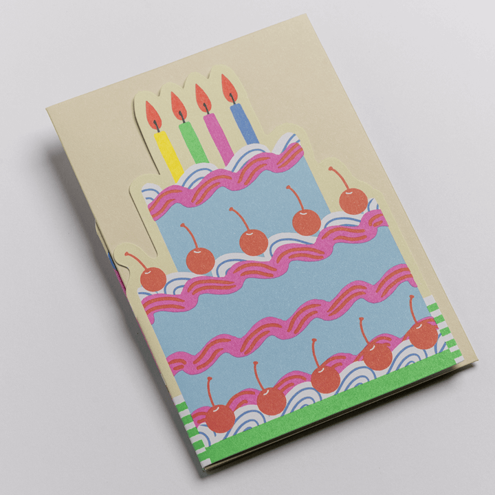 Cake Concertina Greetings Card