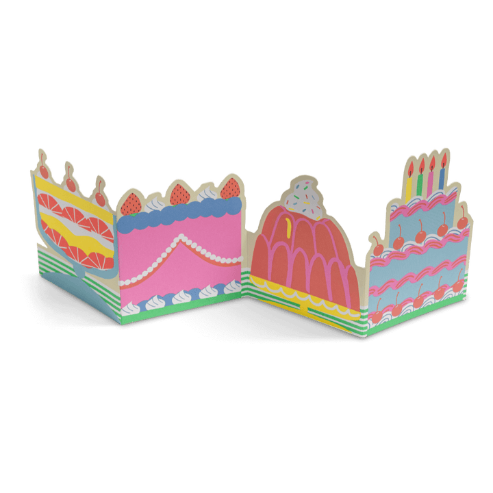 Cake Concertina Greetings Card