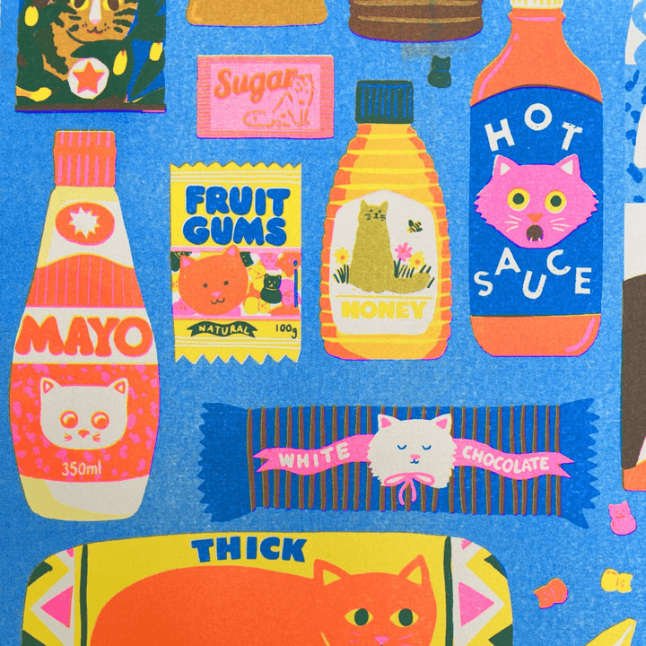 Cat Food A3 Riso Art Print