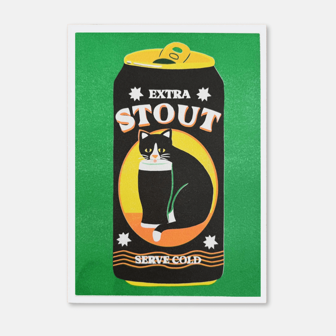 Cat Stout A4 Riso Art Print