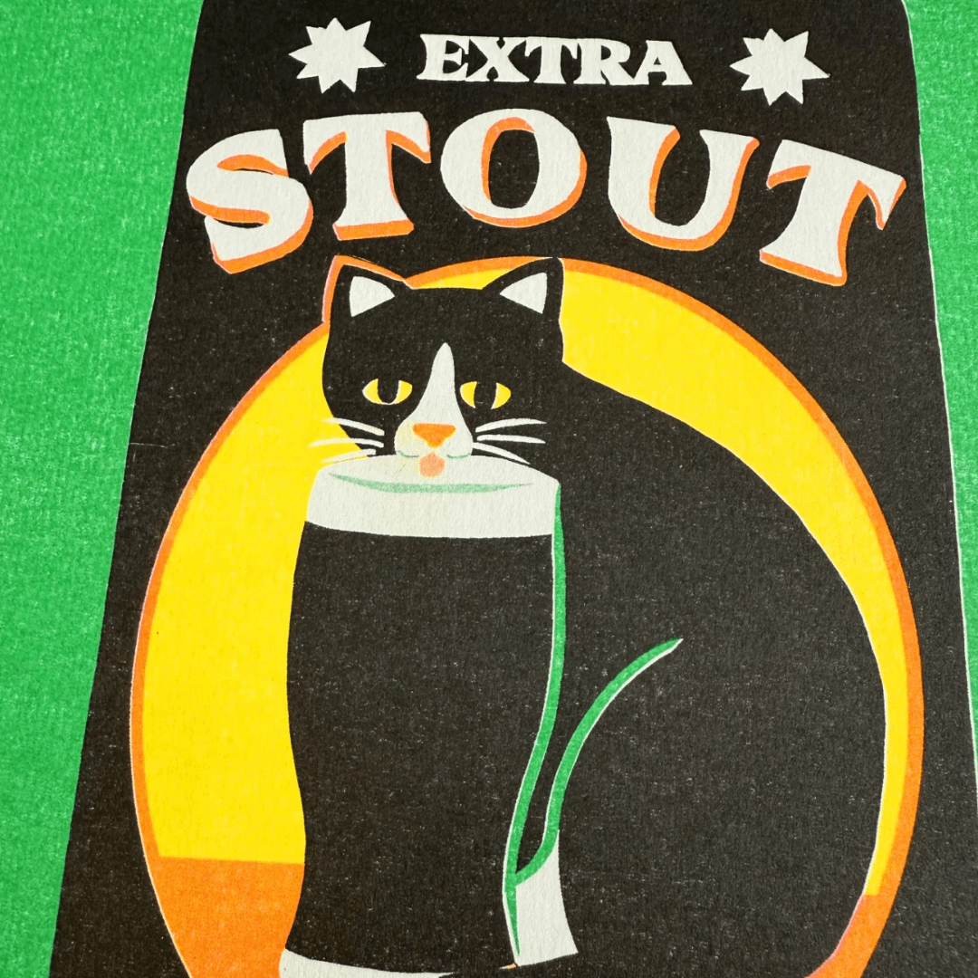 Cat Stout A4 Riso Art Print