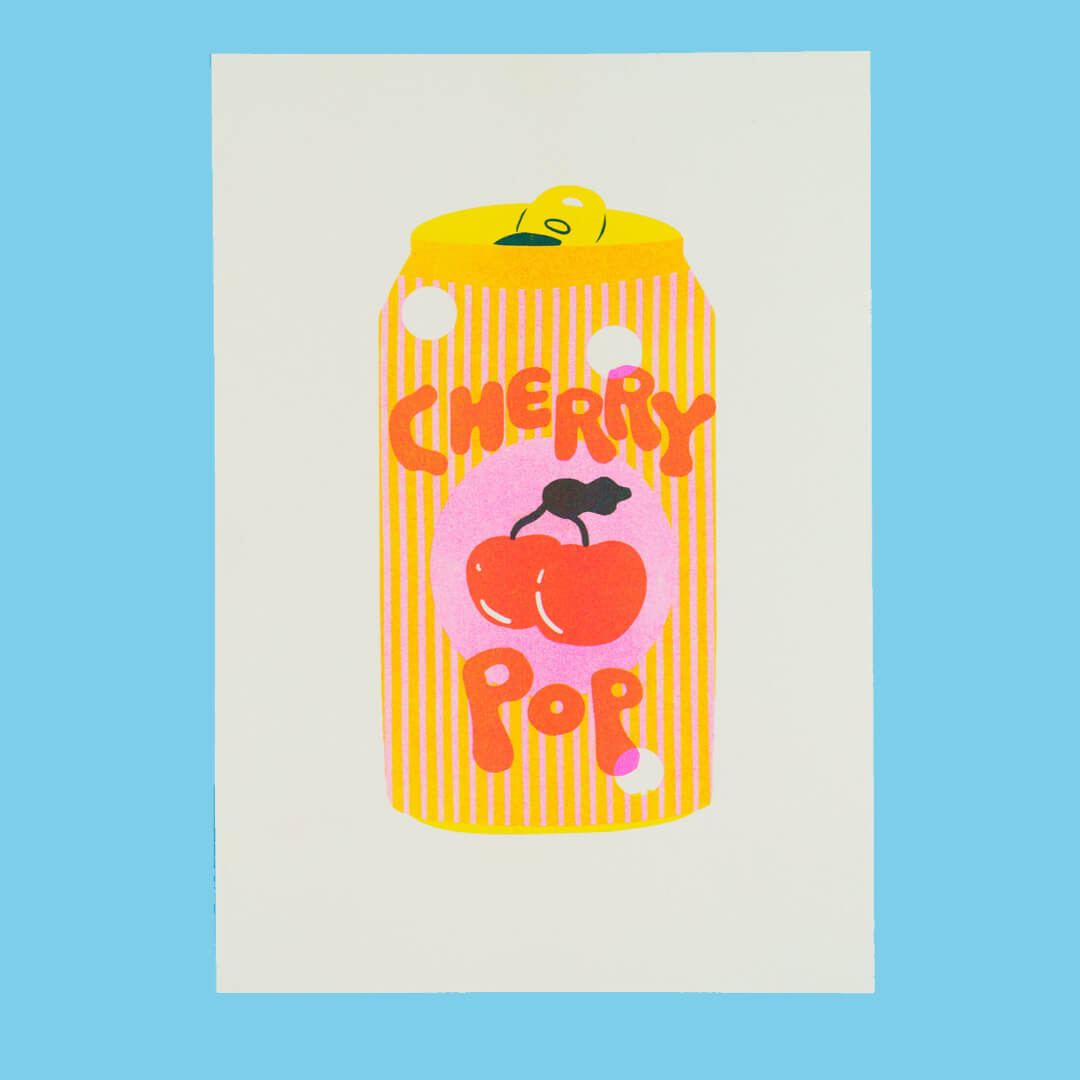 Cherry Pop Riso Print
