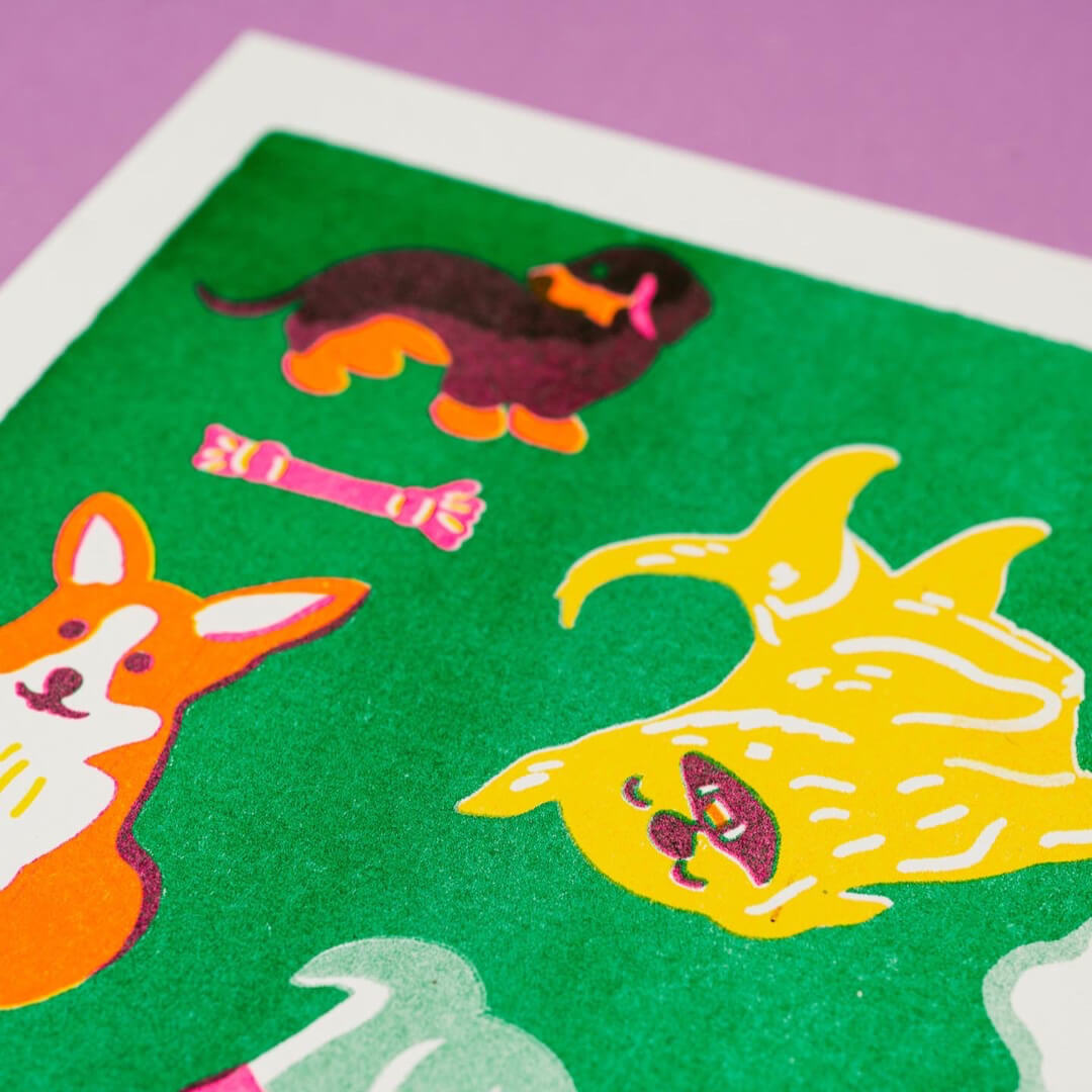 Dogs Riso Print