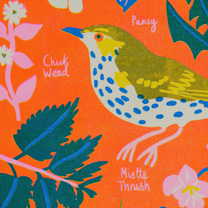 February Foraging Riso Print