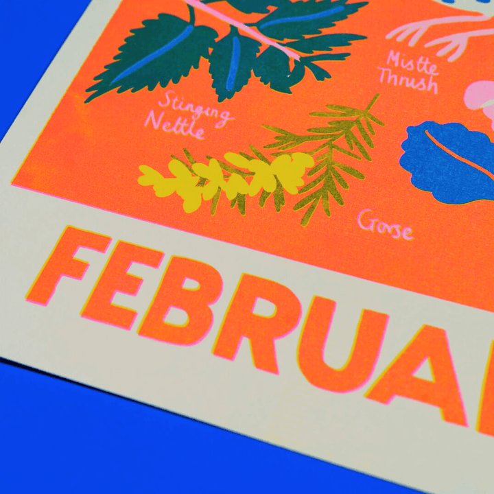 February Foraging Riso Print