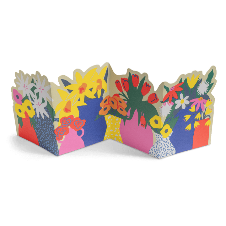 Flowers Concertina Greetings Card