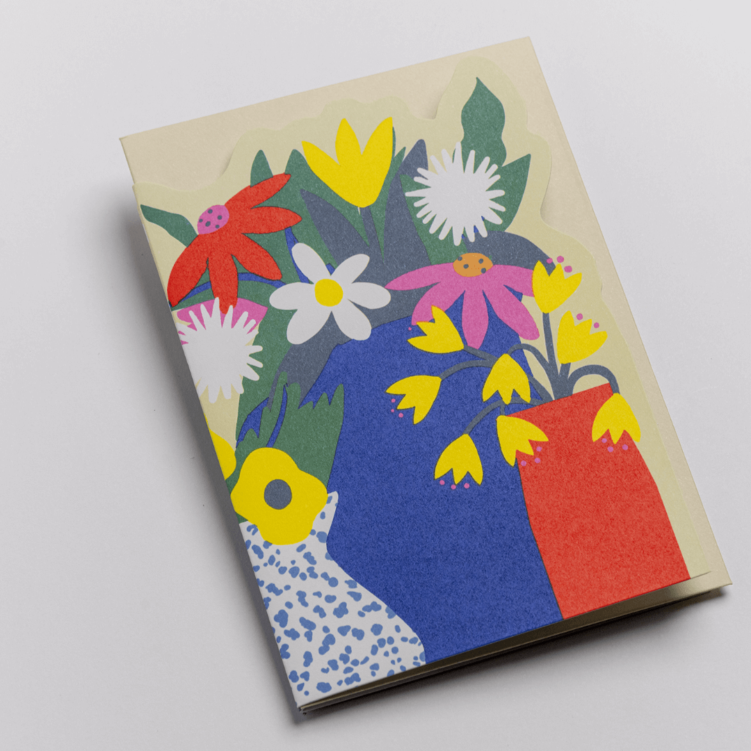 Flowers Concertina Greetings Card