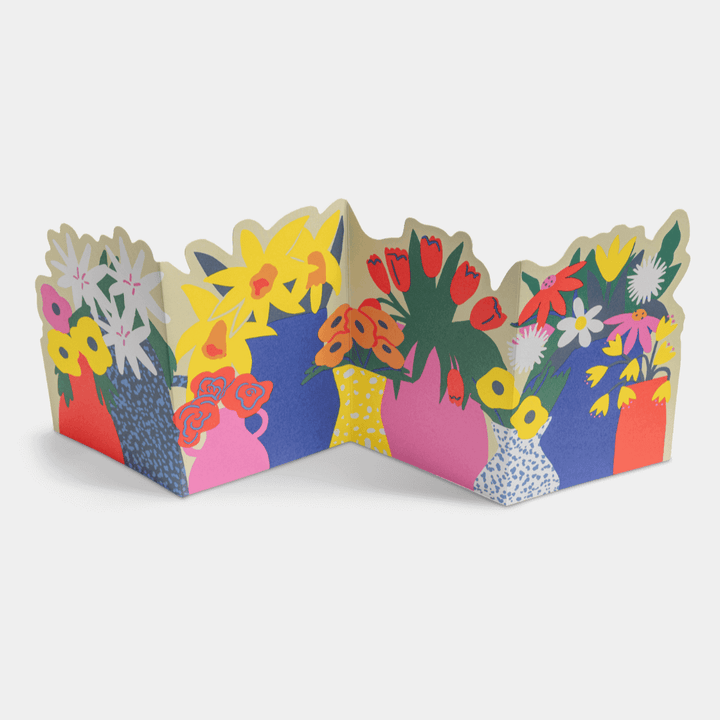 Flowers Concertina Greetings Card