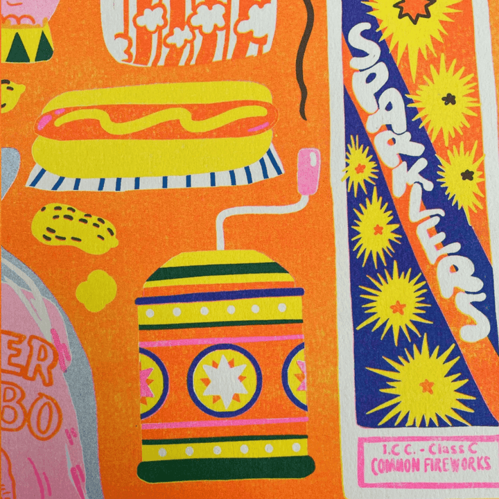 Fun Fair A4 Riso Art Print