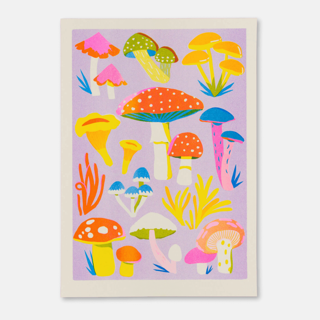 Fungi Riso Art Print