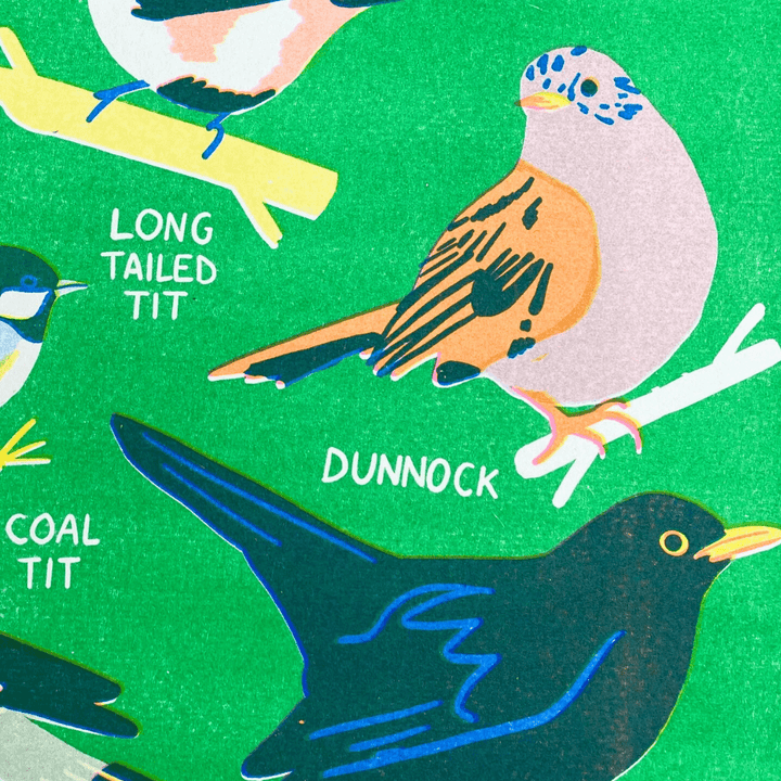 Garden Bird Riso Print
