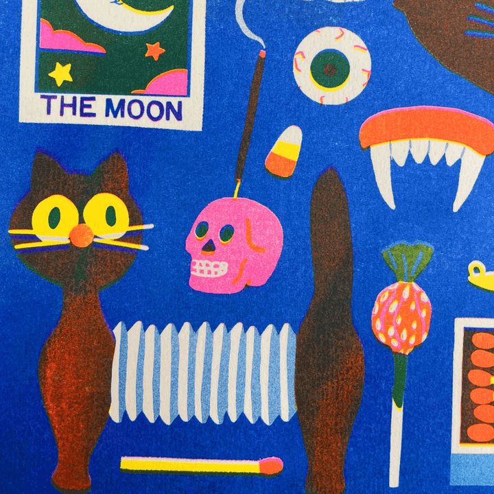 Halloween A4 Riso Art Print