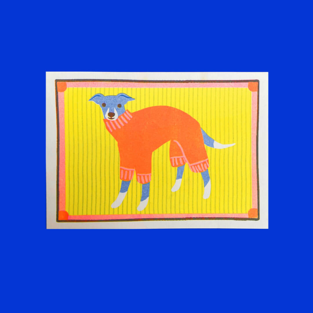 Jumper Greyhound A5 Riso Print