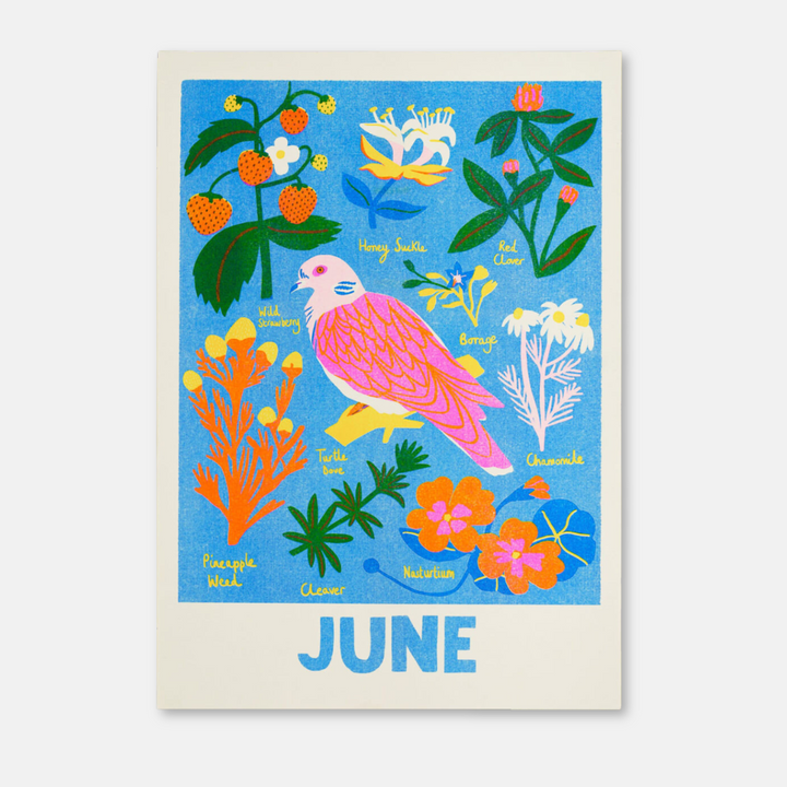 June Foraging Riso Print