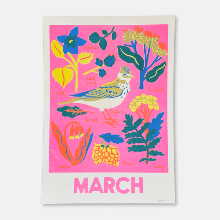 March Foraging Riso Print