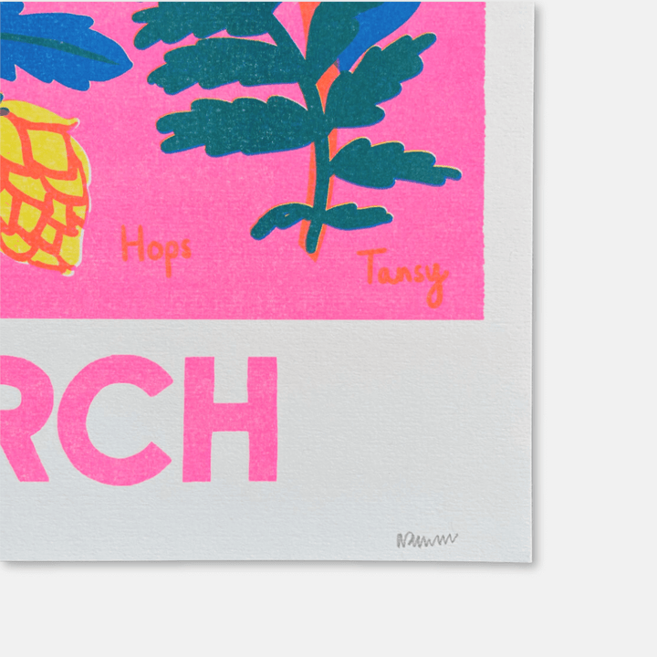 March Foraging Riso Print