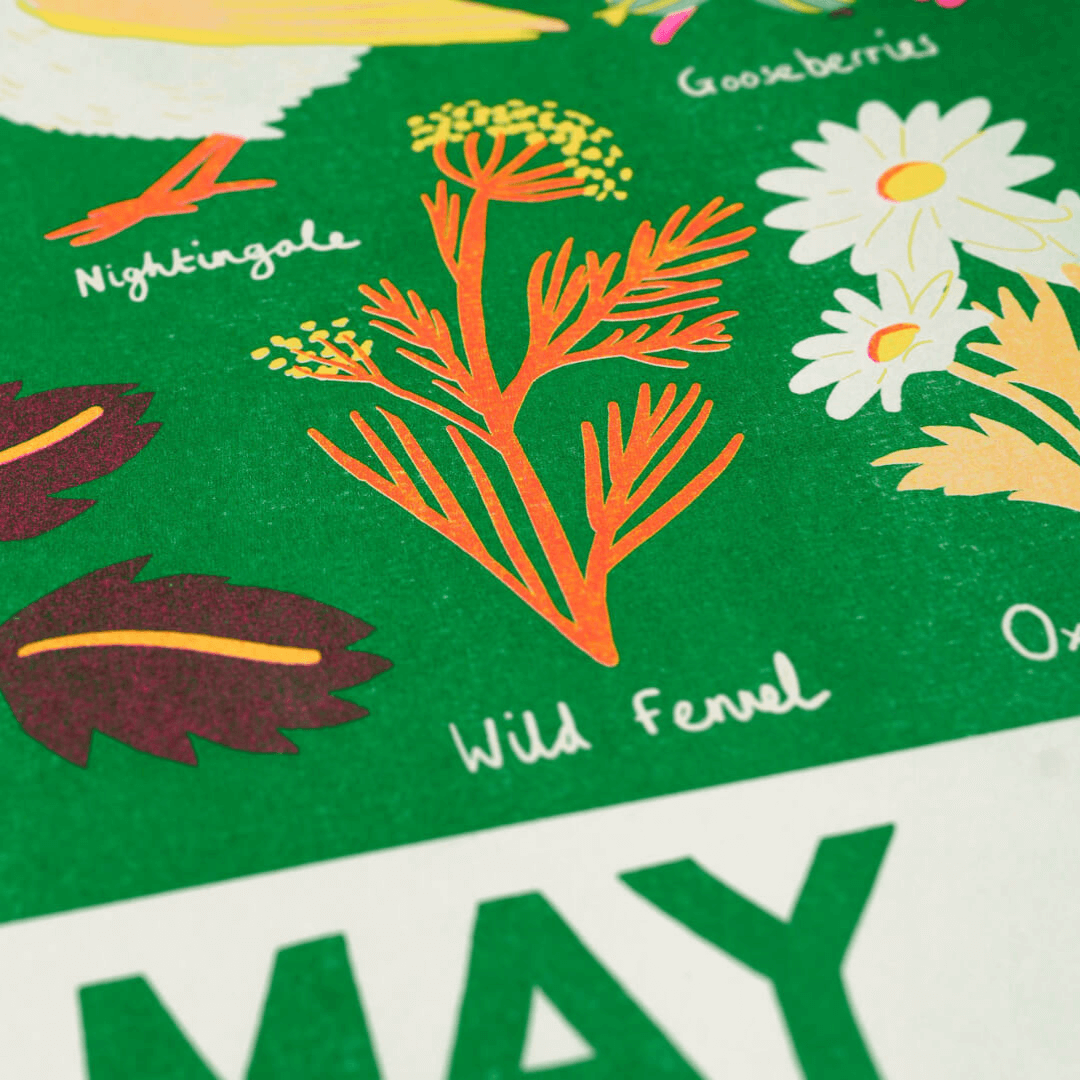 May Foraging Riso Print