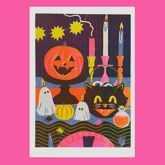 Mini Halloween Riso Art Print