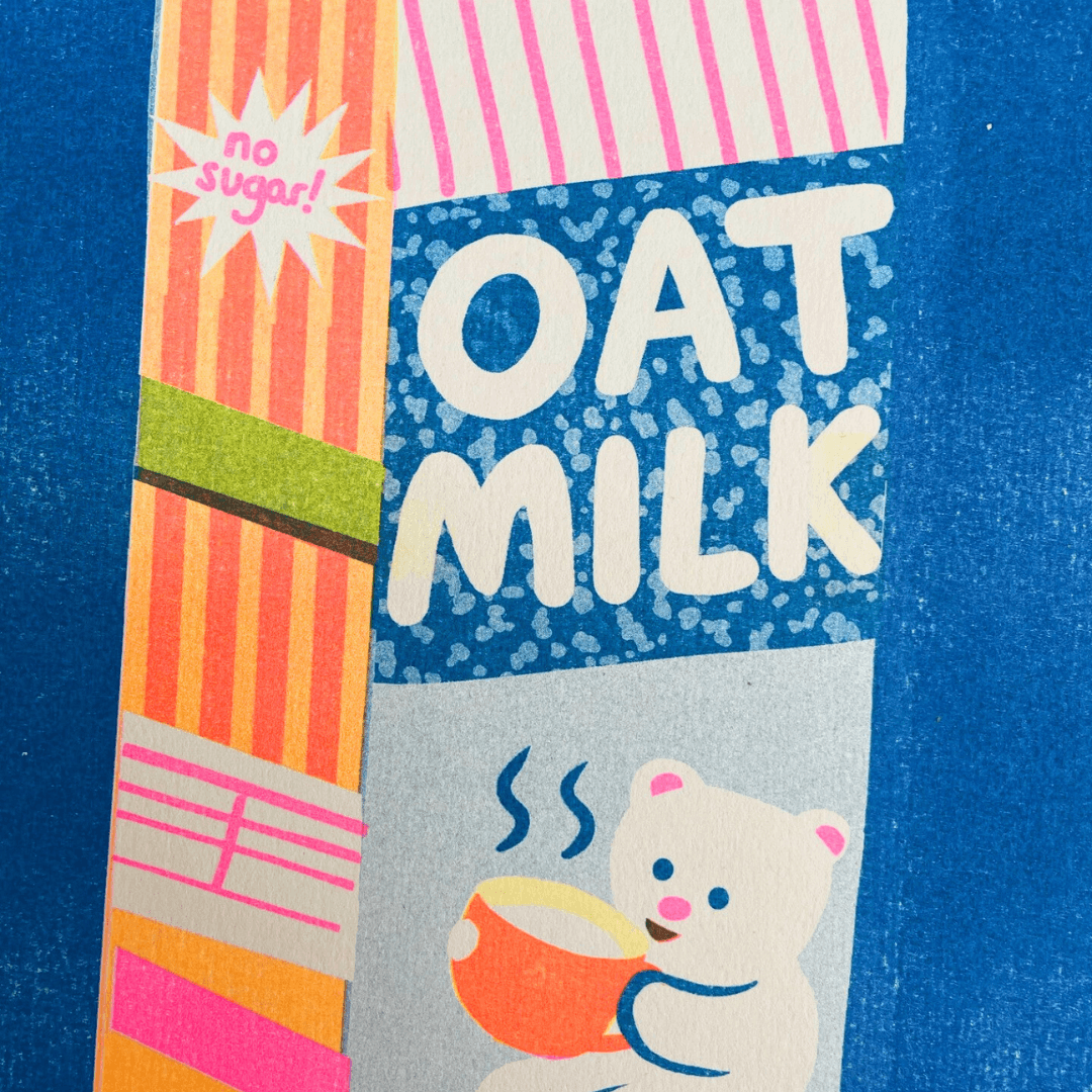 Oat Milk A4 Riso Art Print