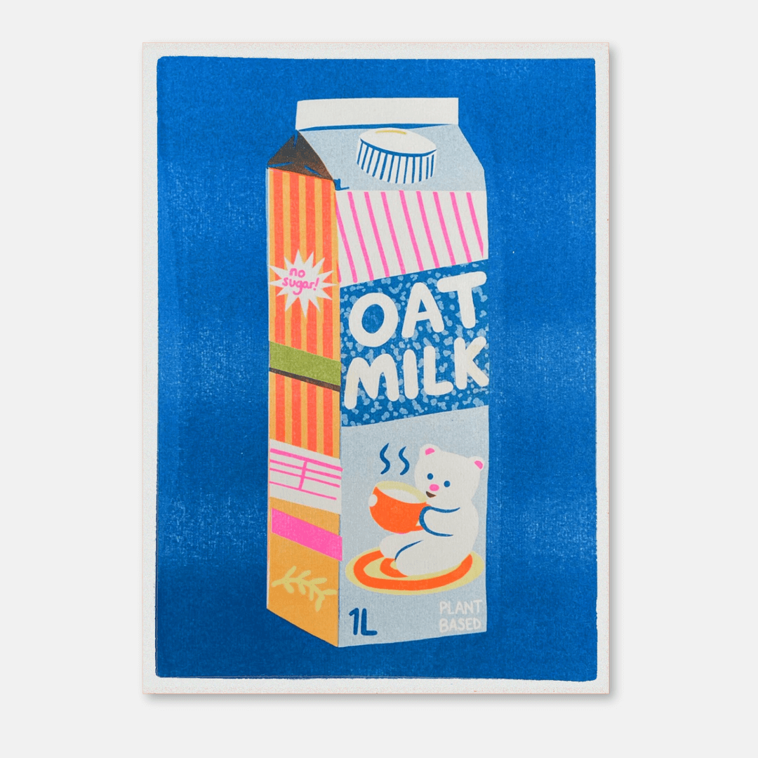 Oat Milk A4 Riso Art Print