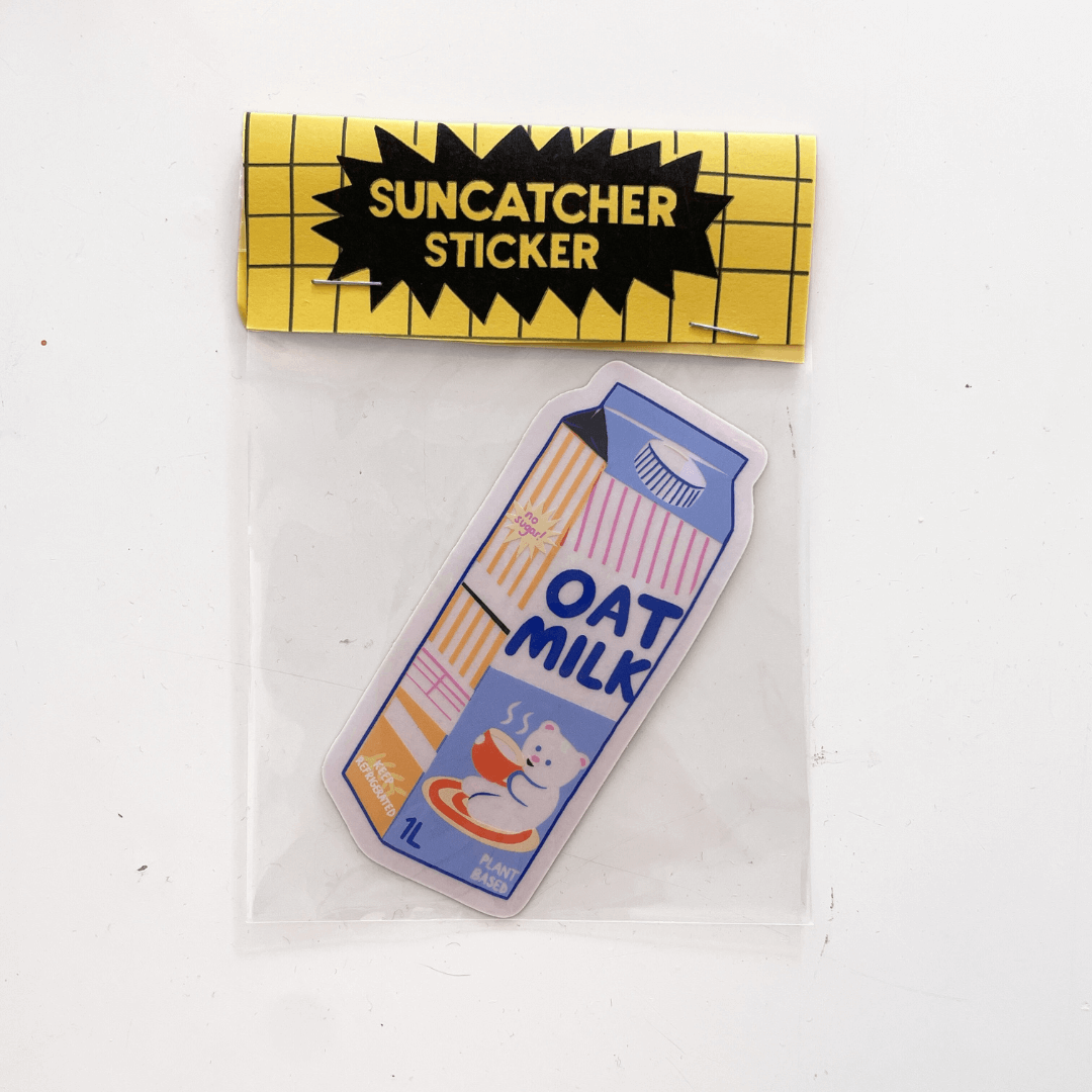 Oat Milk Suncatcher Sticker