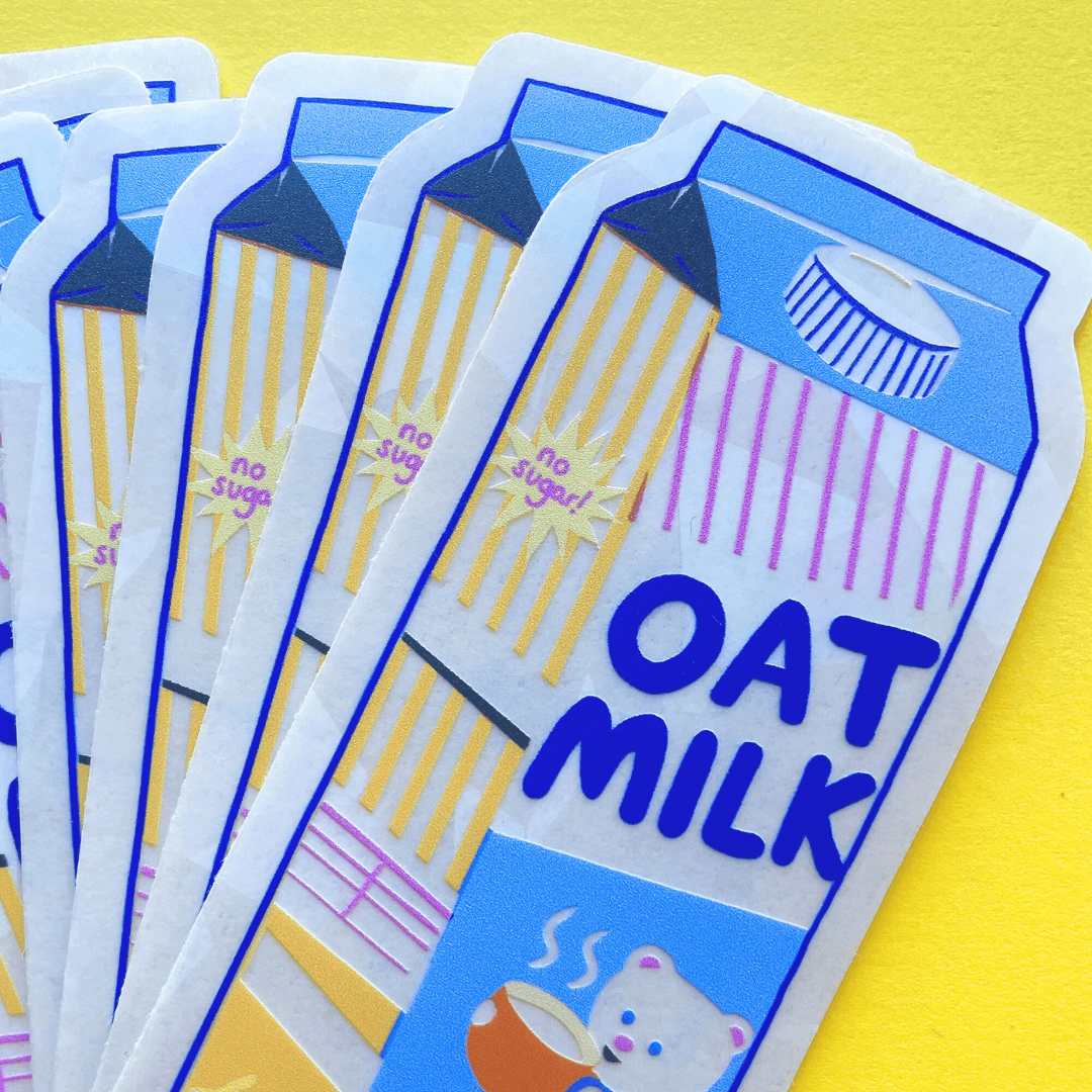 Oat Milk Suncatcher Sticker