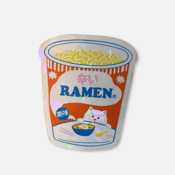 Ramen Noodle Suncatcher Sticker