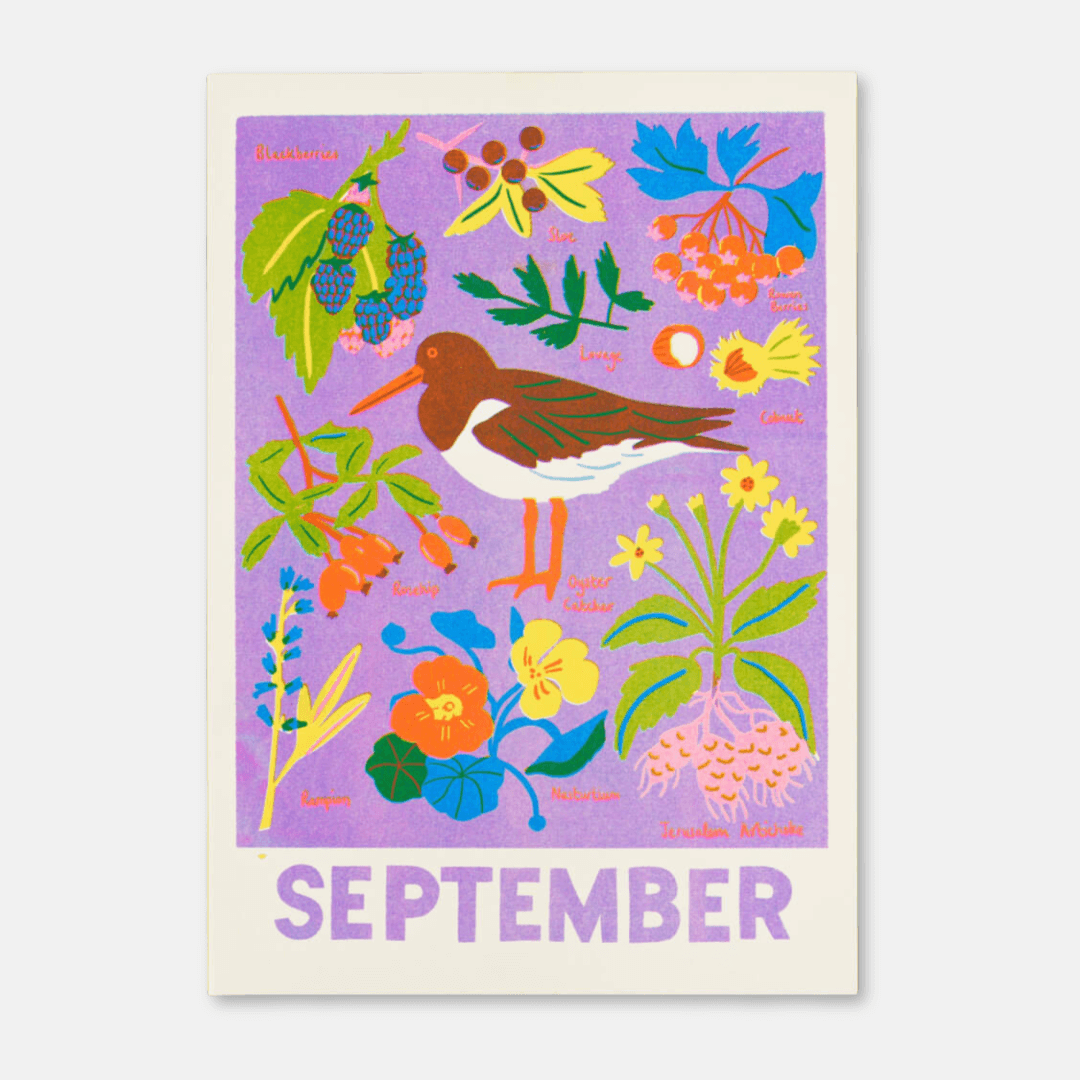 September Foraging Riso Print