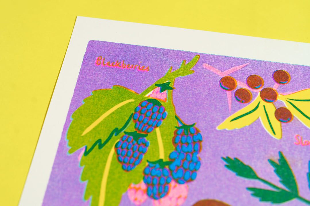 September Foraging Riso Print