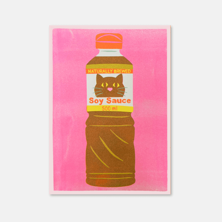 Soy Sauce Cat A4 Riso Print