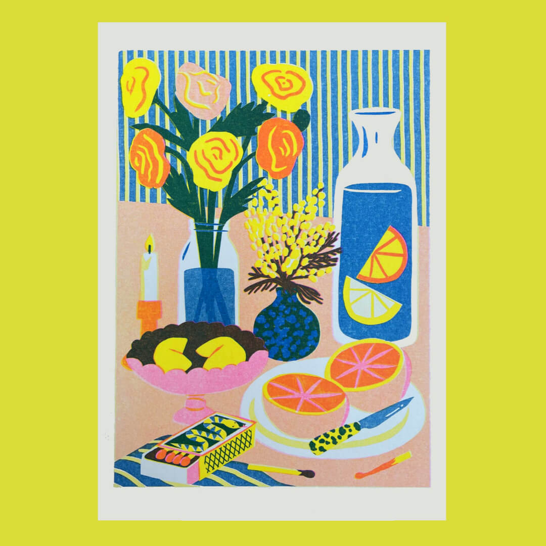 Still Life #1 Mini Riso Print