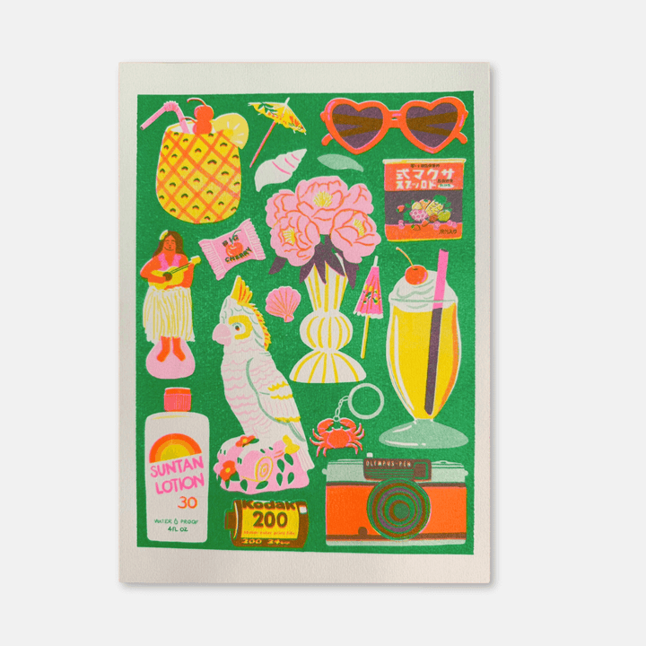 Tropical A4 Riso Art Print