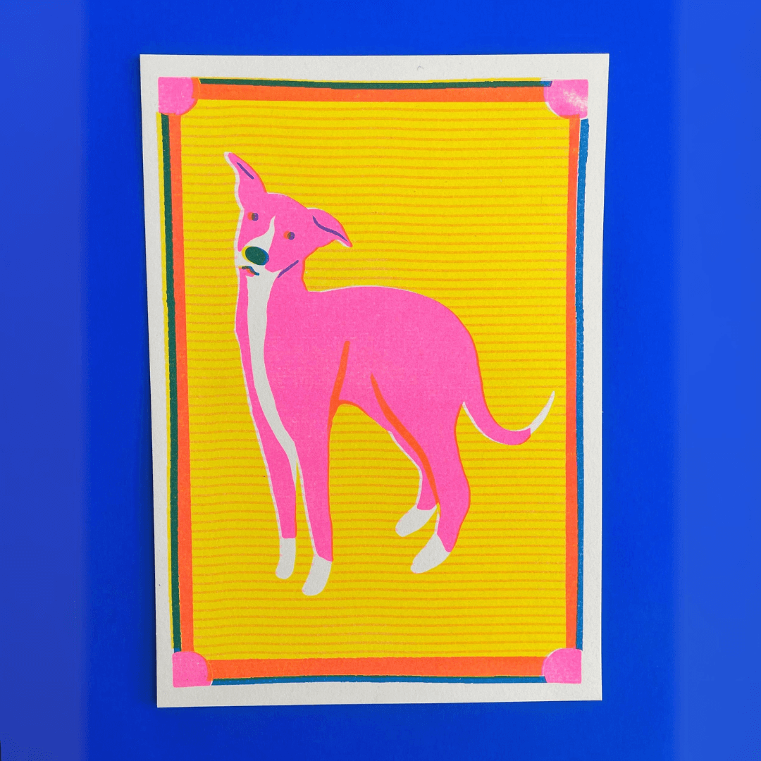 Whippet A5 Riso Print