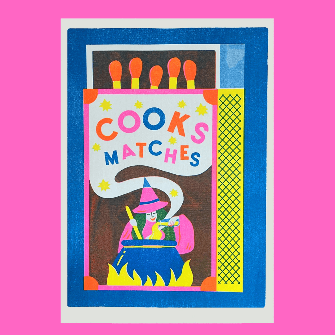 Cooks Matches A4 Riso Print