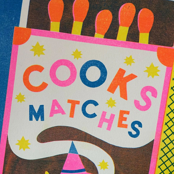 Cooks Matches A4 Riso Print