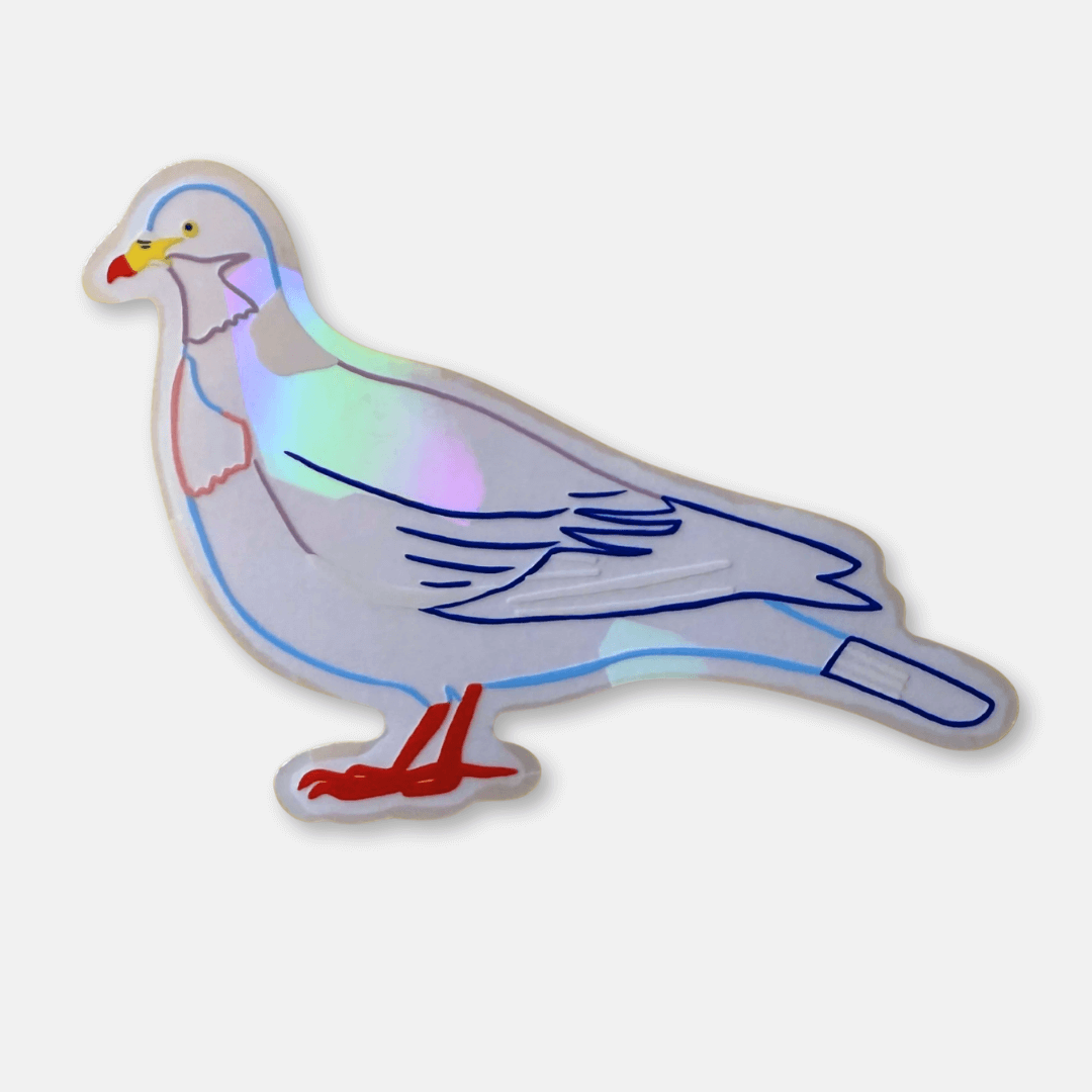 Wood Pigeon Suncatcher Sticker