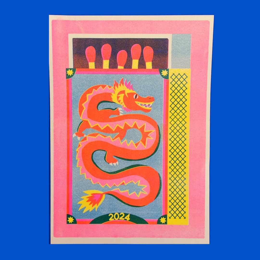 Year of the Dragon Riso Print