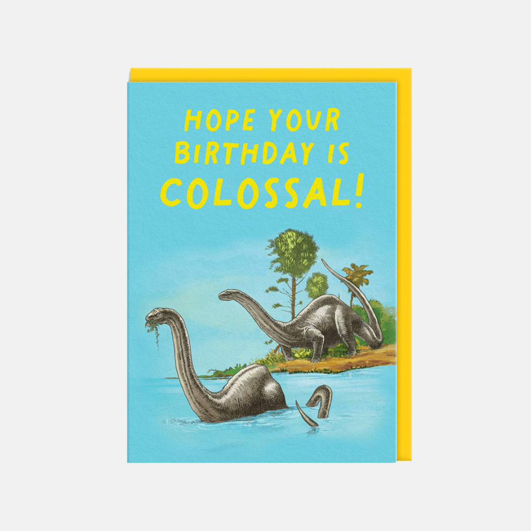 Colossal Brontosaurus Birthday Greetings Card