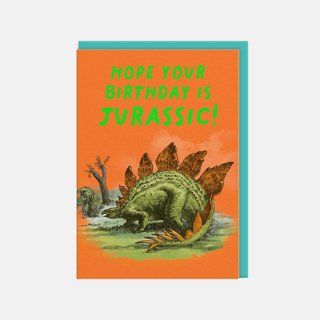 Jurassic Stegasaurus Birthday Greetings Card