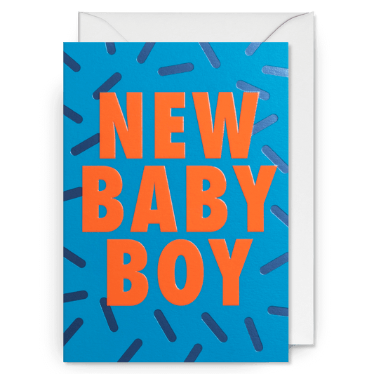 New Baby Boy Sprinkles Greetings Card
