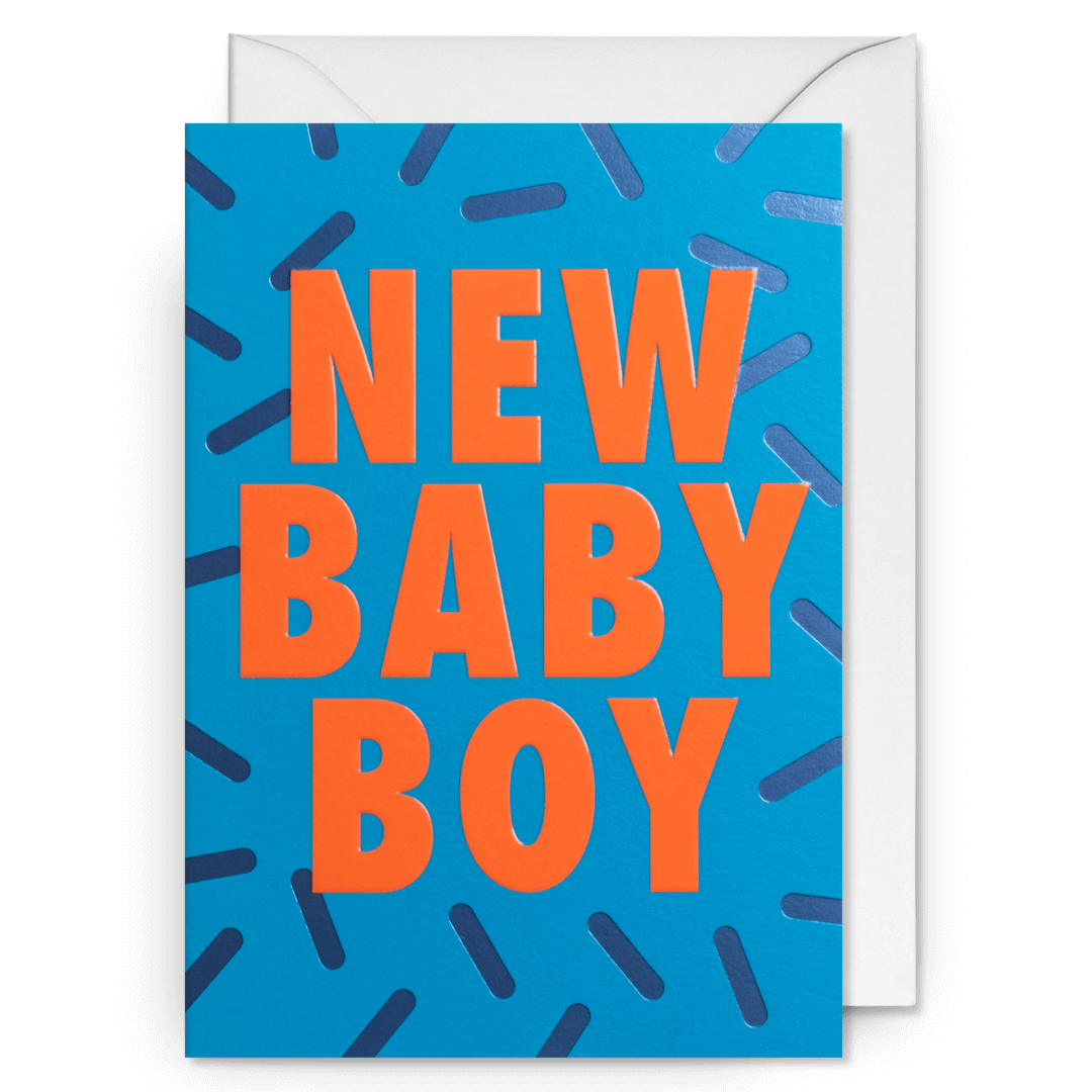 New Baby Boy Sprinkles Greetings Card