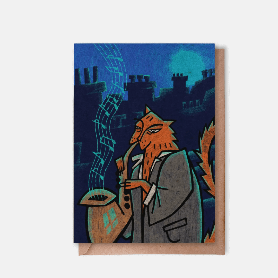 Jazzy Nights Greetings Card